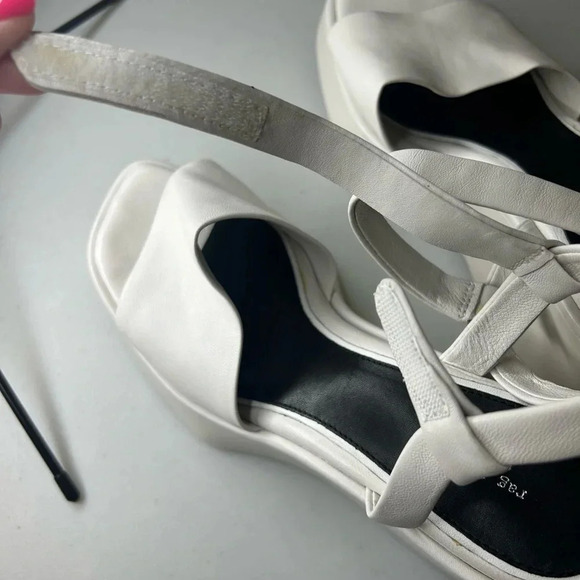 Rag & Bone Byron Platform Wedge Sandal In Antique White Size 39.5 9 US - Picture 9 of 10
